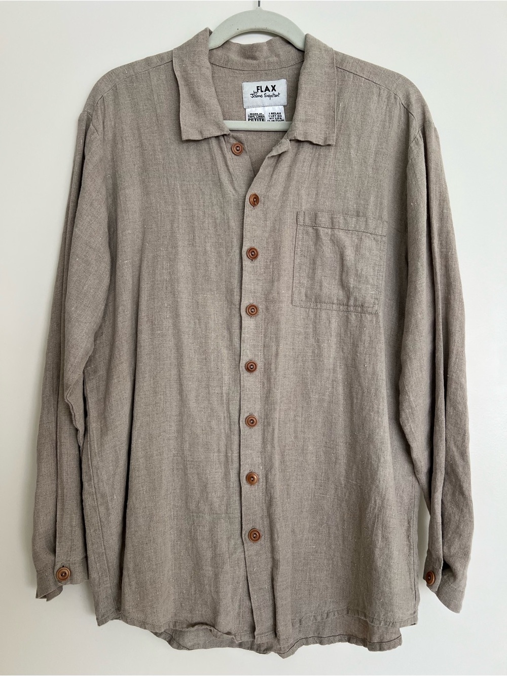 FLAX by Jeanne Engelhart Linen Pocket Shirt